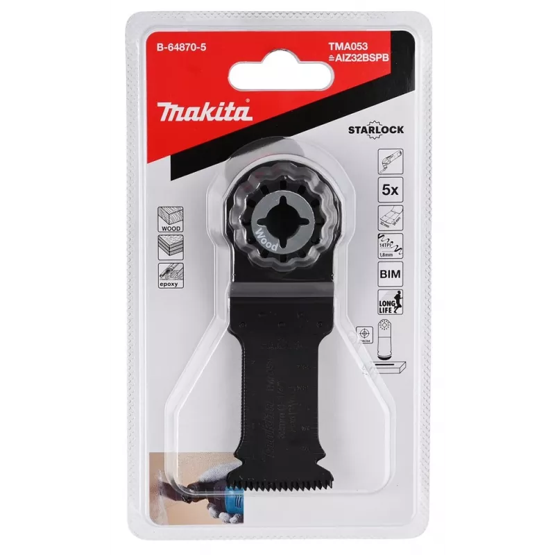 Makita B-64870-5 iegremdējamo zāģa asmeņu kopa, bimetāls, 5 gab.