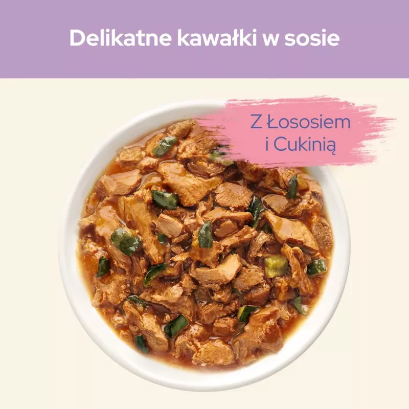 Purina Cat Chow Sensitive Gig ar lasi un cukini mērcē - Mitrā barība kaķiem - 85 g