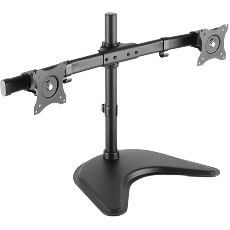 HAGOR HA FS - Divu monitoru stiprinājums galdam - 2 LCD ekrāniem - Melns - Ekrāna izmērs: 38-68 cm (15-27 inch)