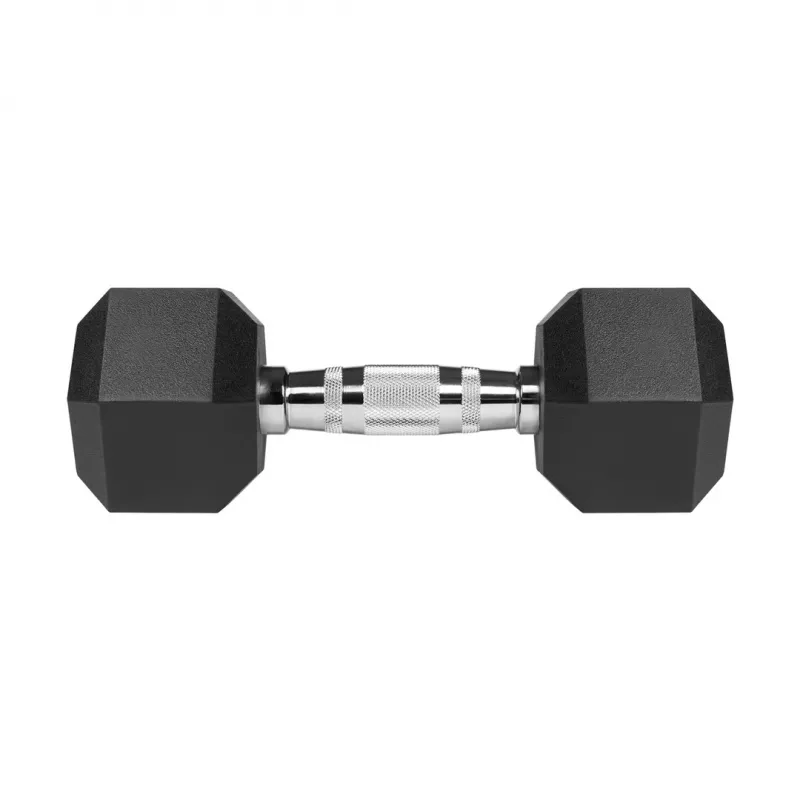 Hanteles ar gumijotu čugunu HEX 2x6 kg REBEL ACTIVE