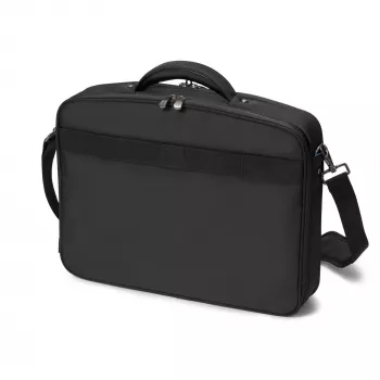 Portfelis DICOTA Eco Multi PRO 11-14.1 collu melns ar rokturi un plecu siksnu