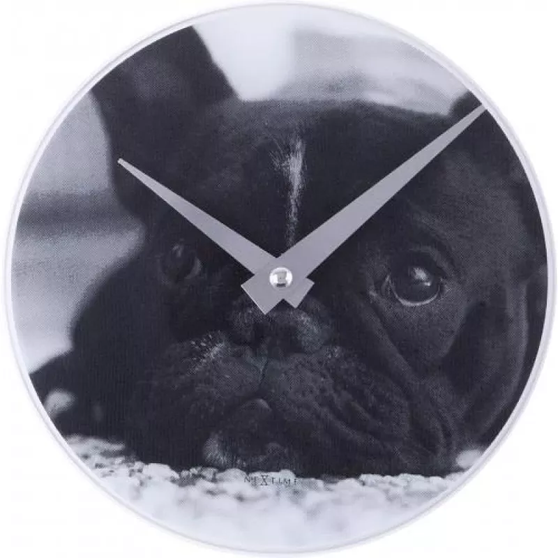 NeXtime klok 5173 Little Dog, Ø20 cm, sienas pulkstenis, melns