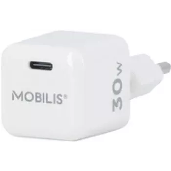 Mobilis Nano sienas lādētājs - 30W - USB-C - GaN - Ražots Francijā (001383)