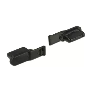 Kontaktligzdu aizsargvāciņi DELOCK 64033, melni, 5×12.5×3.5 mm, iepakojumā 10 gab.