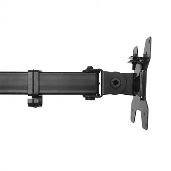 Maclean MC-967 Divu monitoru vertikālais galda stiprinājums, VESA 100x100, 13-27 inch, 2x 9 kg, pulverkrāsots, slīpums, rotācija