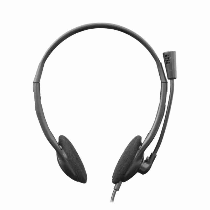 Sbox HS-707 Melns – vadu austiņas ar mikrofonu