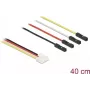 DeLOCK Conversion IOT Grove kabelis 4 kontaktu vīrišķais uz 4 sievišķajiem džemperiem 40 cm