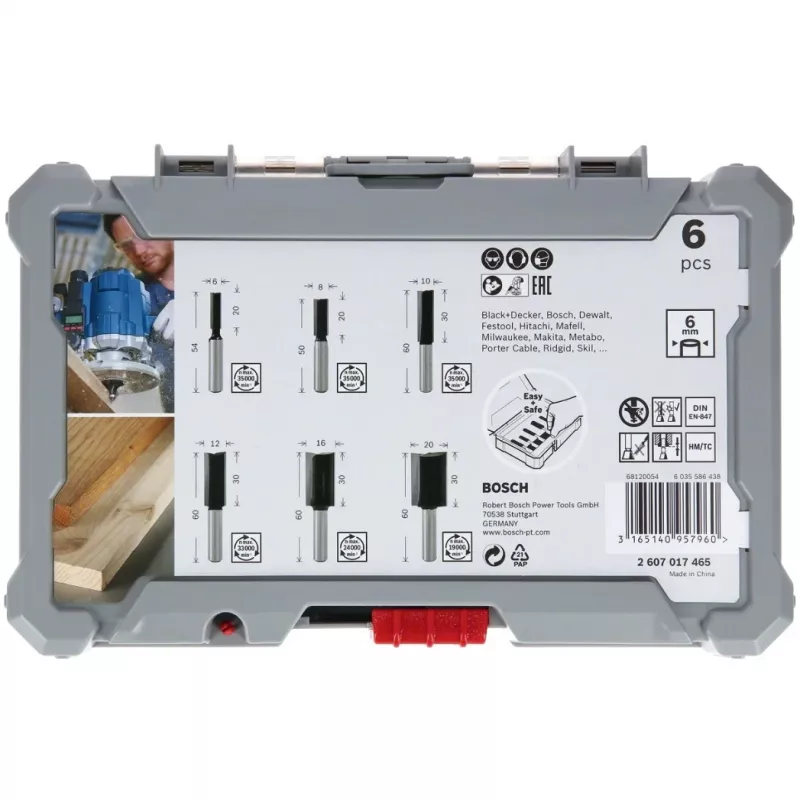 Bosch 2607017466 rievu frēžu komplekts, 6 daļas