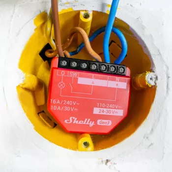 Shelly 1PM Gen3 viedais relejs ar enerģijas uzraudzību, Bluetooth un Wi-Fi