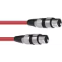 Audio kabelis Omnitronic 30220900 1,5m XLR 3-pin Sarkans