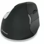 BakkerElkhuizen Evoluent 4 Bluetooth Black, vertikāla pele labai rokai, 2600 DPI, melna