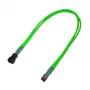 Nanoxia NX3PV3ENG 3-Pin Molex pagarinātājkabelis 0.3 m zaļš