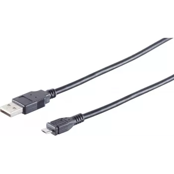 USB kabelis S/CONN 14-11185 USB 2.0 1.8m Melns
