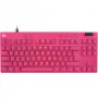 Logitech G PRO X TKL RAPID spēļu tastatūra USB QWERTY Rozā Tenkeyless