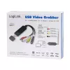 LogiLink USB 2.0 A/V grabber, USB A/M uz 3x RCA + MiniDIN5/F, melns
