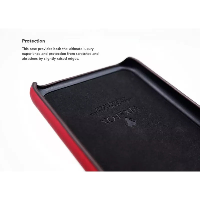 VixFox Card Slot Back Shell iPhone X/XS — rubīnsarkanā krāsā, aizmugurējais vāciņš ar iebūvētu kartes kabatu