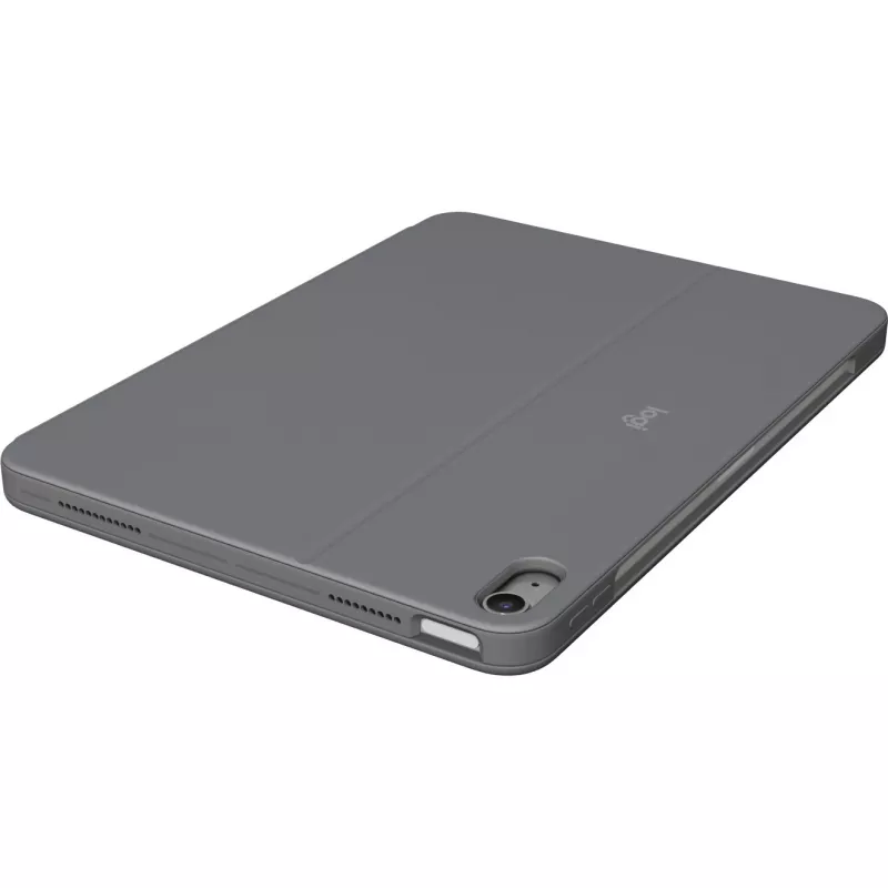 Logitech Combo Touch - Tastatūra un grāmatveida vāciņš - ar skārienpaliktni - ar apgaismojumu - Apple Smart connector - QWERTZ - Šveice - Oxford Gray - paredzēts A