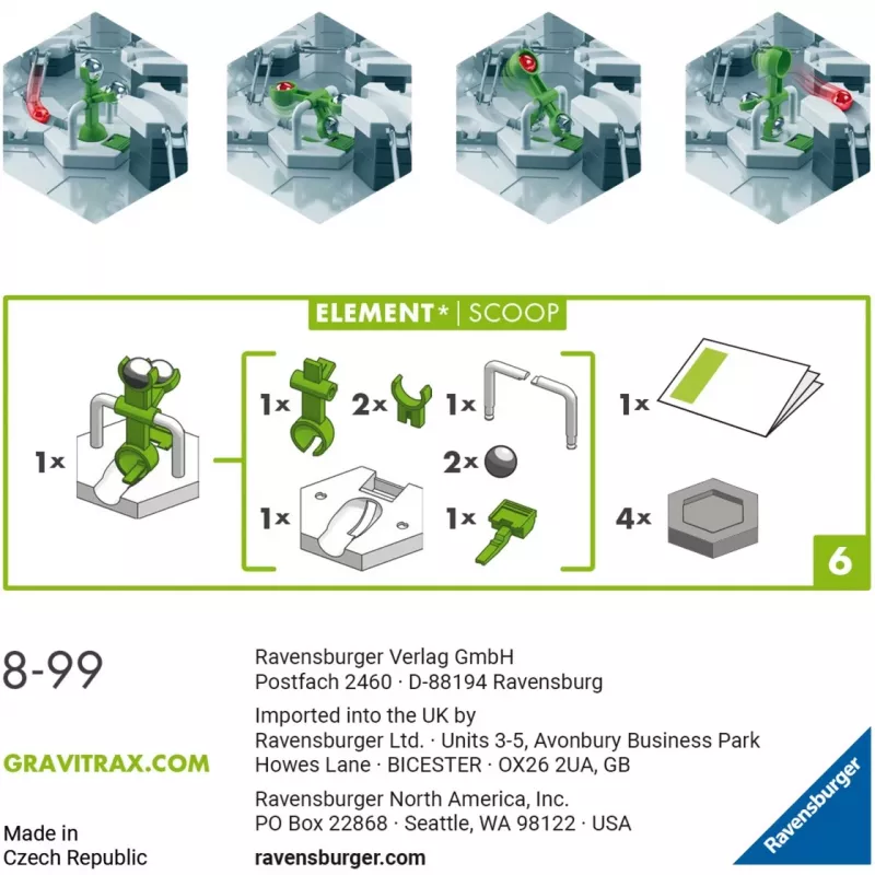 Ravensburger GraviTrax Element Scoop Piederums Aktivitātes Prasmju Rotaļlietām (22418)