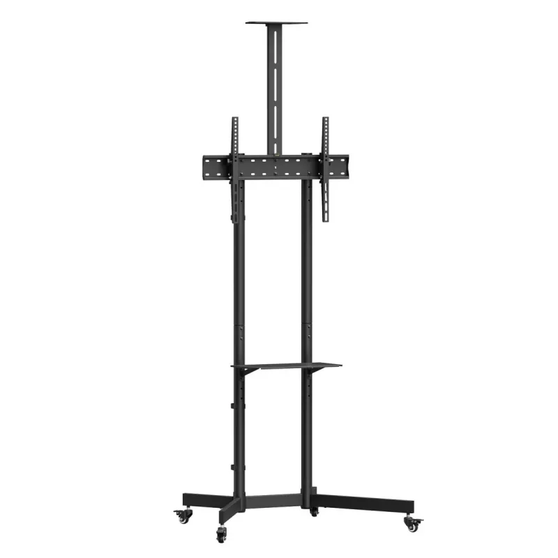 Maclean TV statīvs/ratiņi, kameras plaukts, uz riteņiem, 37-70 inch, max slodze 45kg/5kg plaukts, max. VESA 600x400, MC-113 B