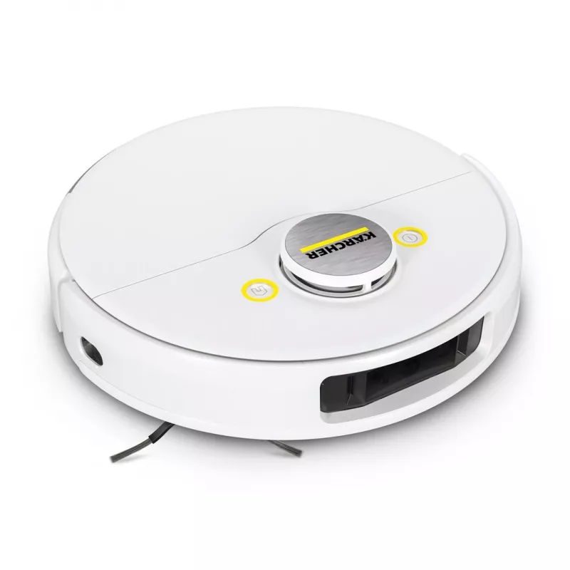 Bezputekļu robots putekļsūcējs Karcher RCV 5 — LiDAR navigācija, 120 min darbība, 5000 Pa, 0.33 L atkritumu tvertne, mitrā tīrīšana, 5200 mAh akumulators