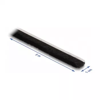 DeLOCK Brush Strip pašlīmējošā birstīte 10 mm 5 m melna