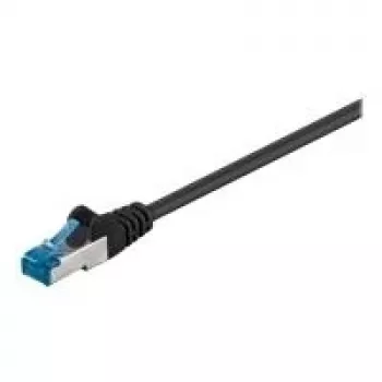 Wentronic Goobay CAT 6a Patch Kabelis, S/FTP (PiMF), Melns, 3 m - LSZH Bezhalogēna, Varš (93787)