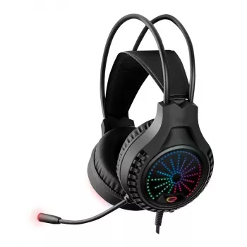 Vadu spēļu austiņas ESPERANZA EGH5000 — pāri ausīm, USB 2.0, 20–20 000 Hz, 32 Ω, 105 dB, 1,5 m vads, buma mikrofons