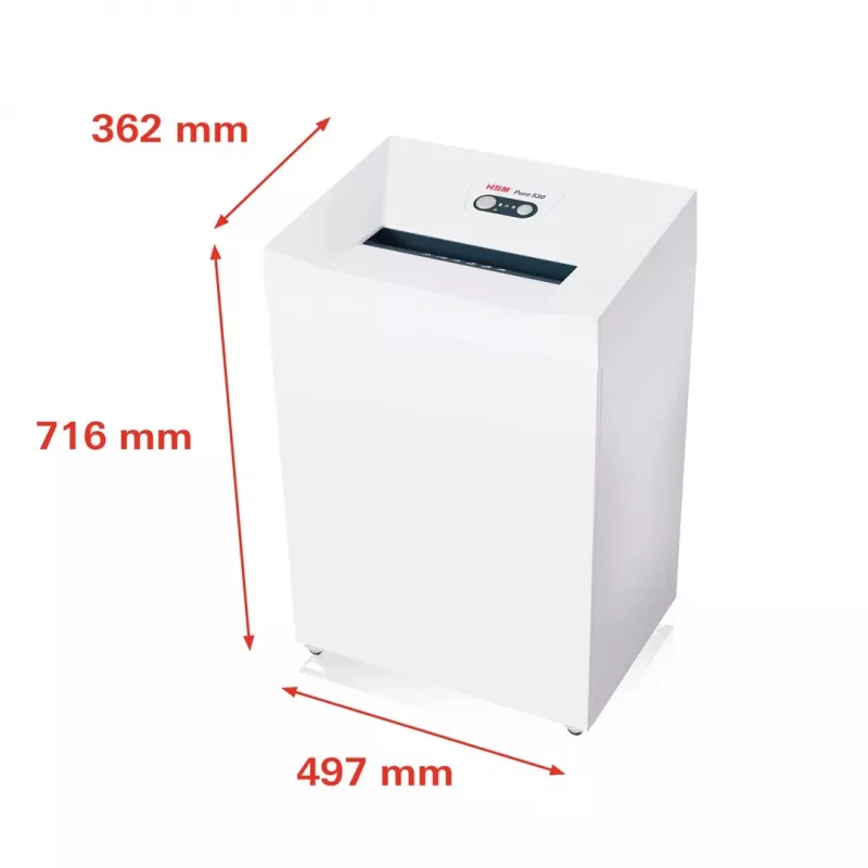 Smalcinātājs HSM Pure 530 Daļiņu griezums 1,9x15mm modelis 2352111