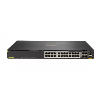Hewlett Packard Enterprise HPE Aruba 6300M - Slēdzis - L3 - pārvaldīts - 24 x 1/2,5/5/10GBase-T + 4 x 1 Gigabitu / 10 Gigabitu / 25 Gigabitu / 50 Gigabitu SFP56 (augšupsaite / sakraušana) - priekšpuse