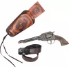 Pulio metāla kovboja revolveris 155150/0 ar noņemamu holsteri, vienkāršas darbības replika