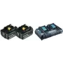 Makita DC18RD - Akumulatora lādētājs + 2x akumulators - Li-Ion - 5 Ah - 90 Wh - saderīgs ar DHR263Z, DHR263ZJ, DHR264Z, DHR264ZJ, DUH651Z, DUR364LZ (197629-2)