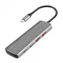 LogiLink USB 3.2 Gen2 Hub 7+1-portu 2x USB-A 5x USB-C PD 100W alumīnija korpuss
