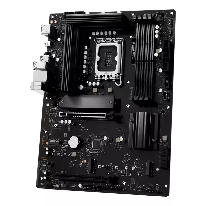 Mātesplate ASRock B860 Pro-A — Intel B860 ATX, LGA 1851, DDR5, 4x DIMM, 256 GB, 2.5Gb LAN, 1x M.2, 4x SATA III