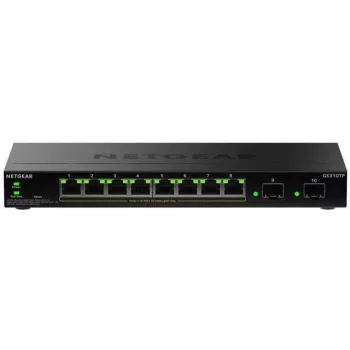 NETGEAR GS310TPv2 pārvaldāms L2/L3 Gigabit Ethernet PoE slēdzis, 8 porti, galddatora modelis