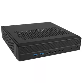 Akasa Cypher MX3 Mini Tornis - PC - SGCC - Melns - Thin Mini-ITX - Cietais disks - Barošana (A-ITX38U3-M1B)