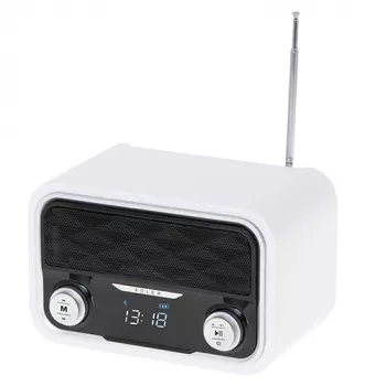 Pārnēsājamais radio Adler AD 1185 — FM, Bluetooth 4.0, MP3, SD karte, AUX, 1800 mAh akumulators, LCD displejs, micro-USB uzlāde