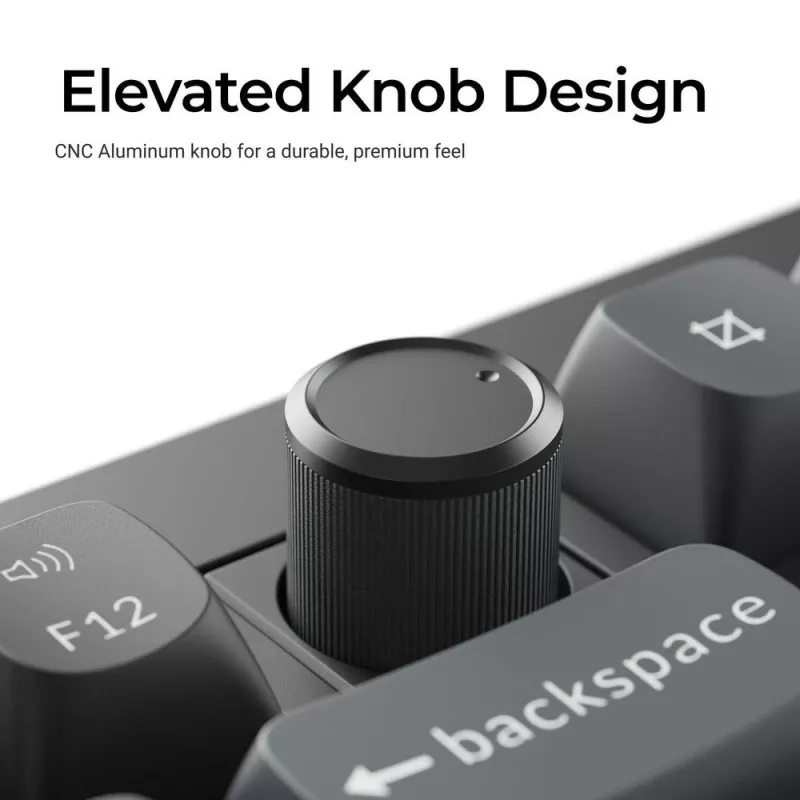 Mehāniskā tastatūra Keychron V3 Ultra 8K — vads & Bluetooth, QWERTY izkārtojums, RGB LED, melna