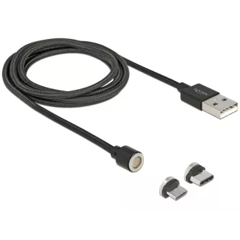 USB kabelis DeLOCK 85723 USB 2.0 1.1m USB A USB C/Micro-USB B Melns