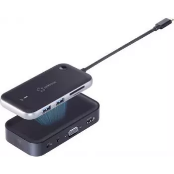 Renkforce RF-4499450 USB-C™ Mini-docking stacija ar karšu lasītāju