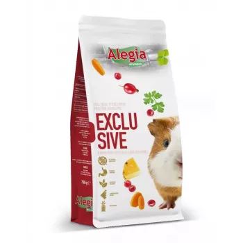 Sausā barība jūrascūciņām Alegia Exclusive 700 g – dārzeņu garša, bez graudiem, bez cukura, bez lipekļa