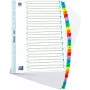 ELBA Mylar kartotēkas indekss, A-Z, 26 daļas, A4, 210 x 297 mm, krāsainas cilnes (596581-20)