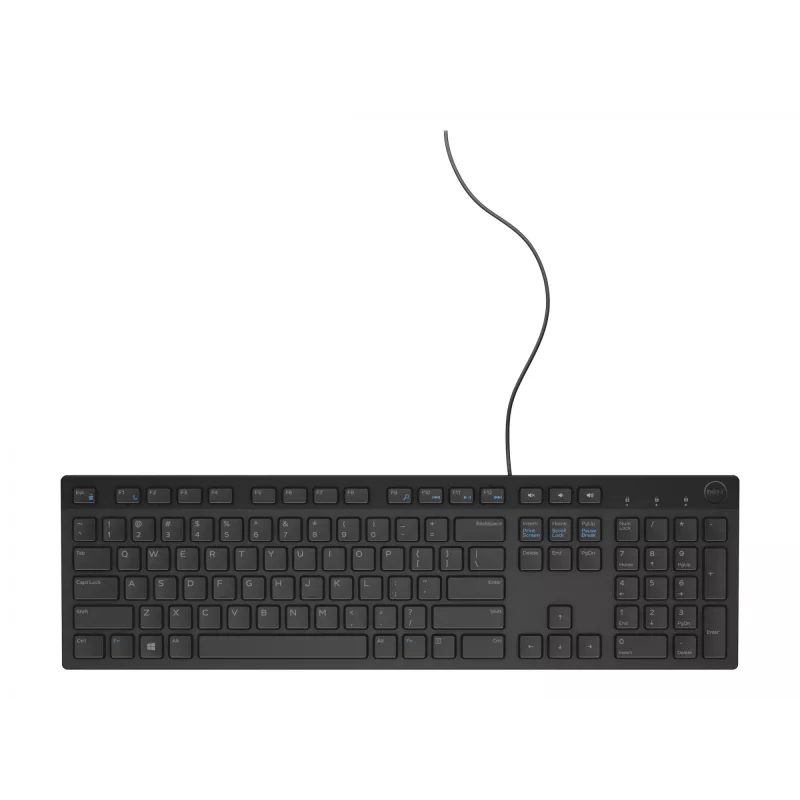 Vadu pilnizmēra tastatūra Dell KB216 — QWERTY Nordic izkārtojums, melna, USB