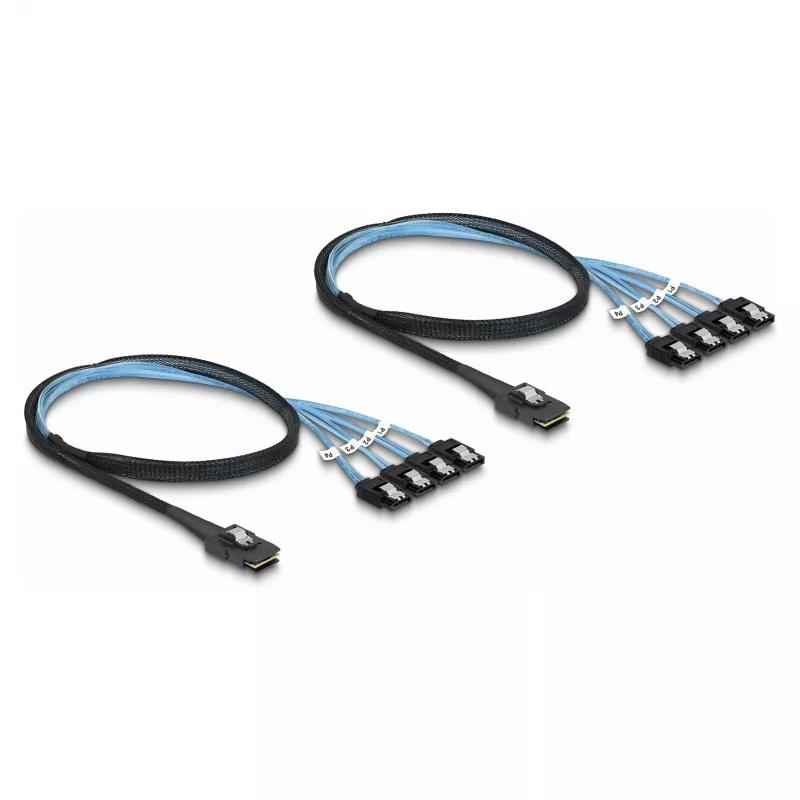 DeLOCK Pārveidotājs M.2 2280 Key B+M vīriešu uz 8 x SATA