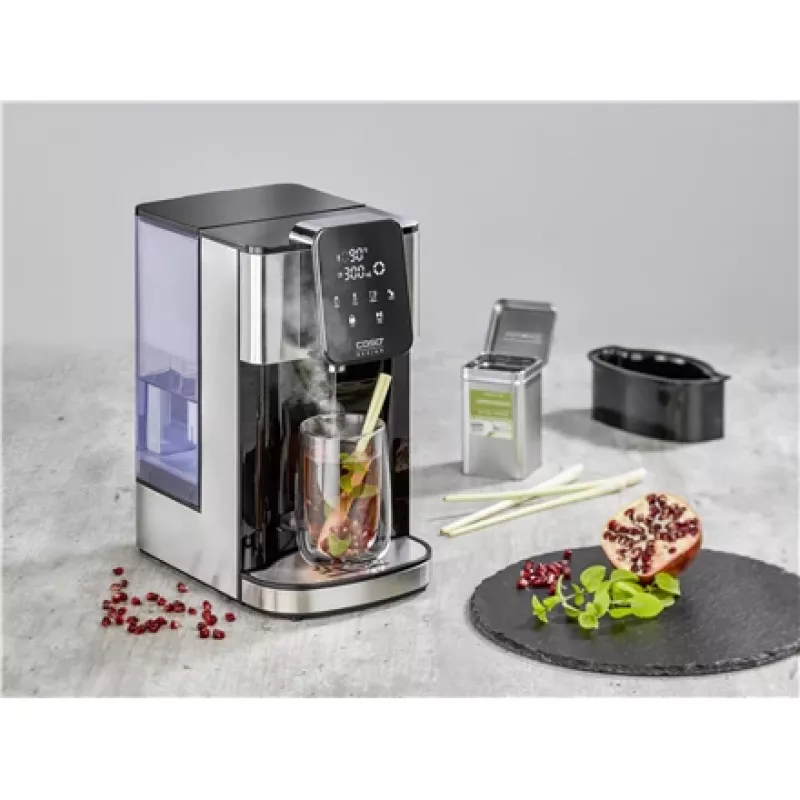 Elektriskā tējkanna Caso Turbo Hot Water Dispenser HW 1660 — 4 L, 2600 W, melns/nerūsējošs tērauds