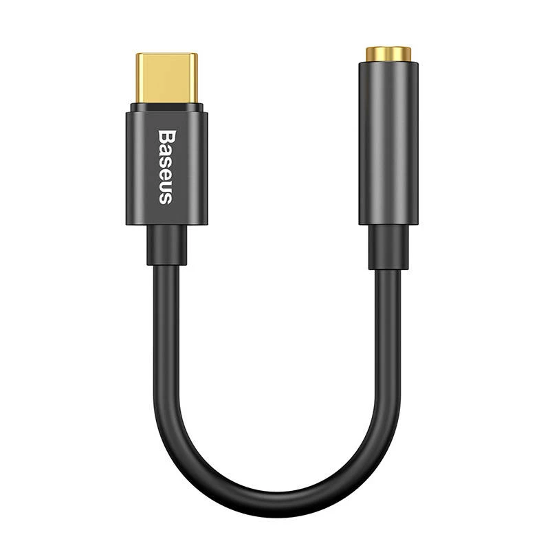 Pārejas adapteris Baseus CATL54-01 Type-C uz 3.5mm, melns