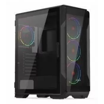 PC korpuss KRUX HEKO KRXD001 ATX Mid Tower, rūdīts stikls, RGB, atbalsta ATX, GPU līdz 34 cm, CPU dzesētājs 165 mm