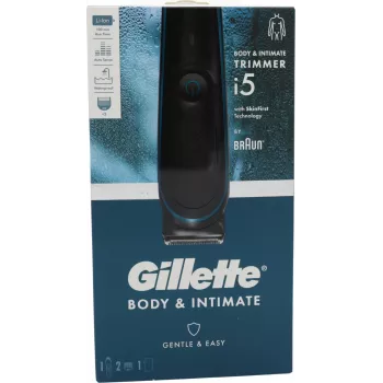 Elektriskais ķermeņa un intīmais matu griezējs Gillette Body & Intimate i5 — bezvadu skuveklis vīriešu ķermeņa kopšanai