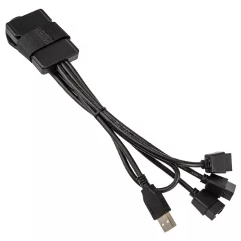 USB Hubs Lian Li PW-U2TPAB Tipa A Vīrišķais 1-uz-3 IDC 9 kontaktu