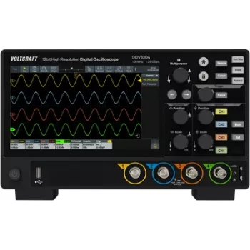 Voltcraft DOV1004 Digitālais osciloskops 100 MHz 4 kanāli 1.25 GSa/s 50 Mpts 12 biti (VC-16753920)