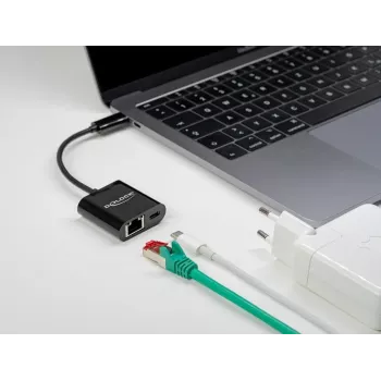 DeLOCK 66644 USB Type-C adapteris Gigabit LAN ar Power Delivery
